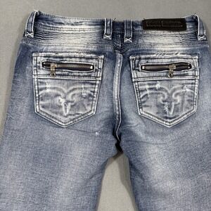 Rock Revival Moto Gaby 27 Skinny RIBBED JEANS Zippers GRUNGE ROCK Y2K